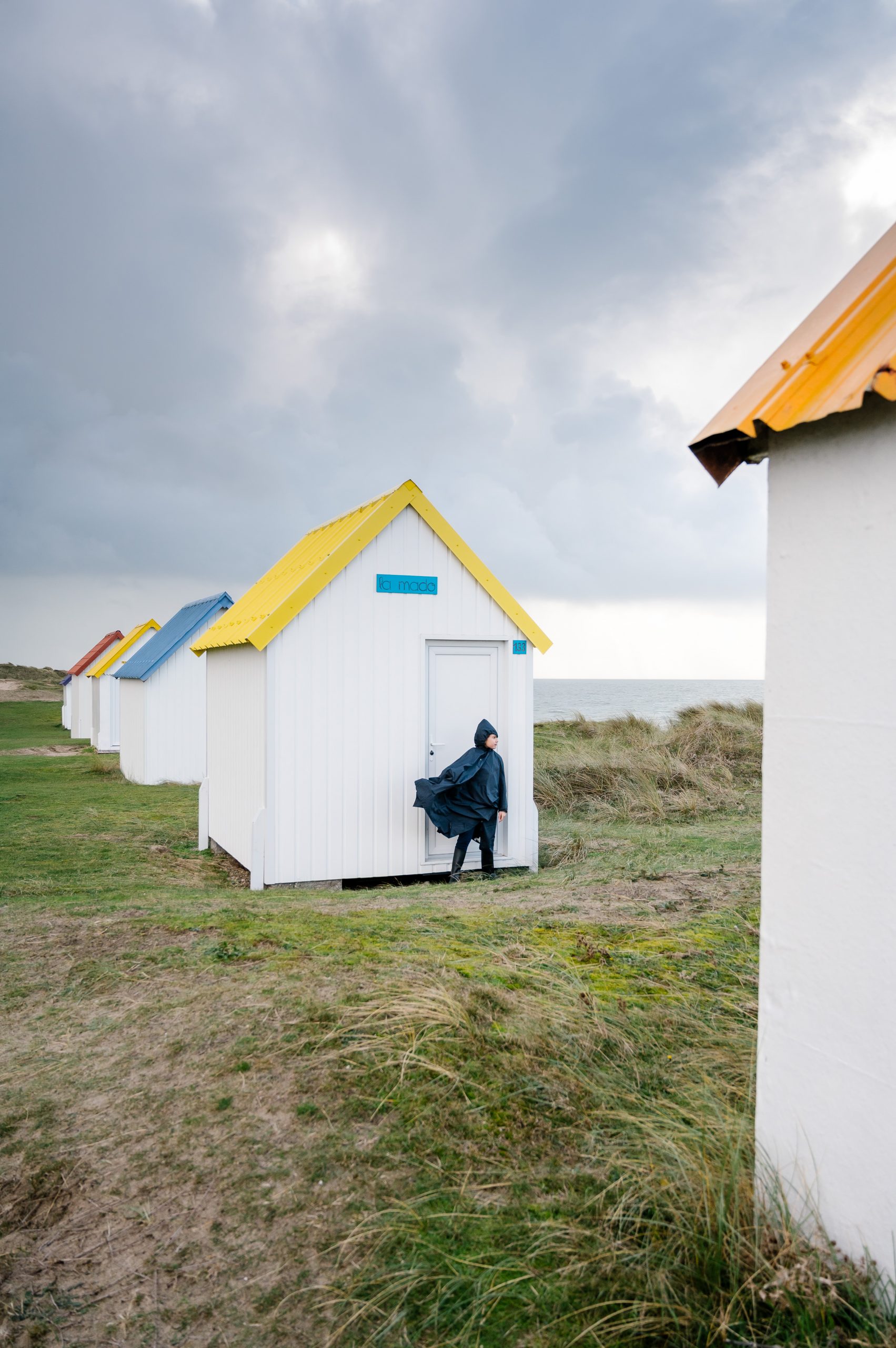 Les cabanes colorées de Gouville-sur-mer