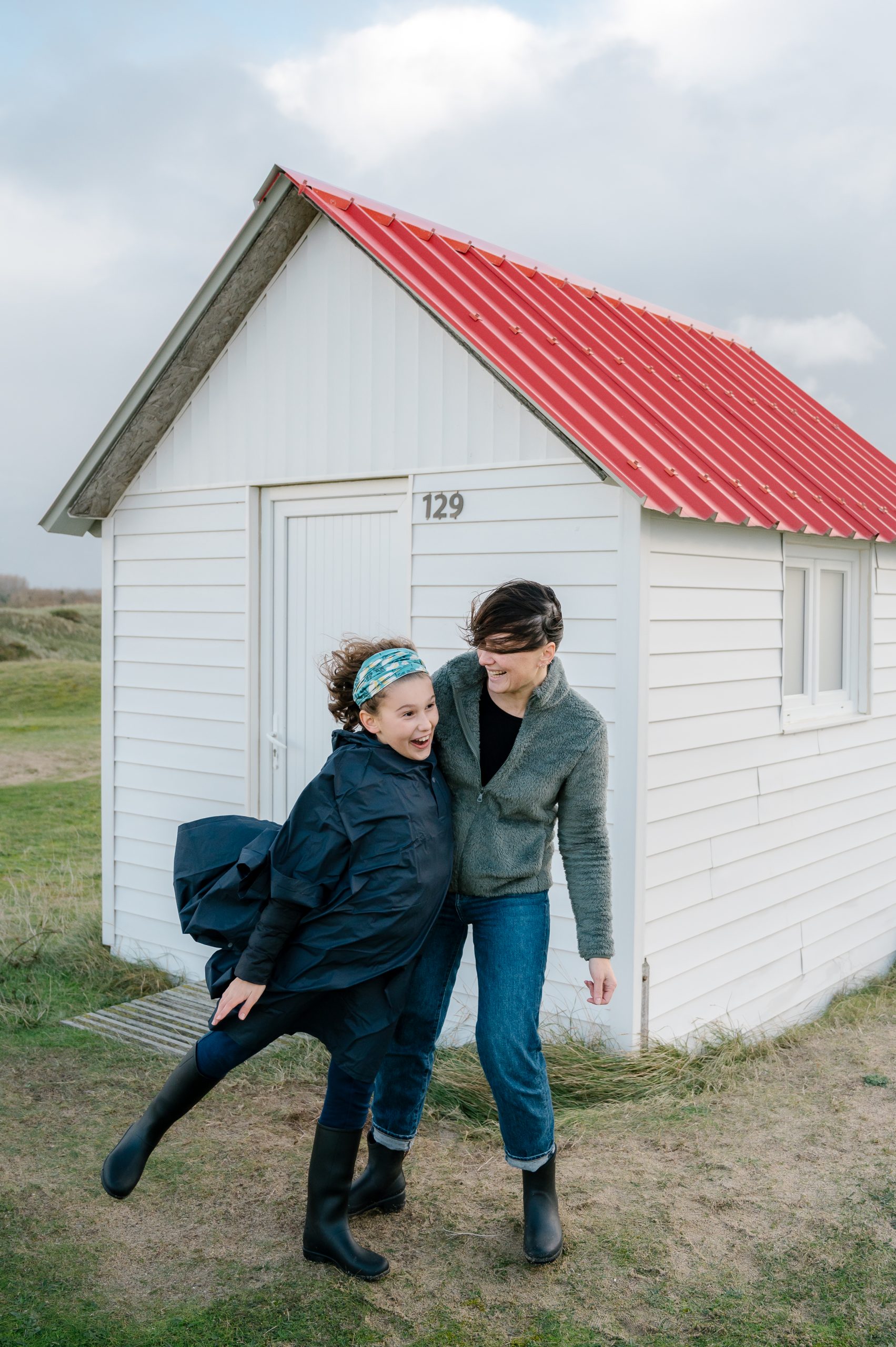 Les cabanes colorées de Gouville-sur-mer